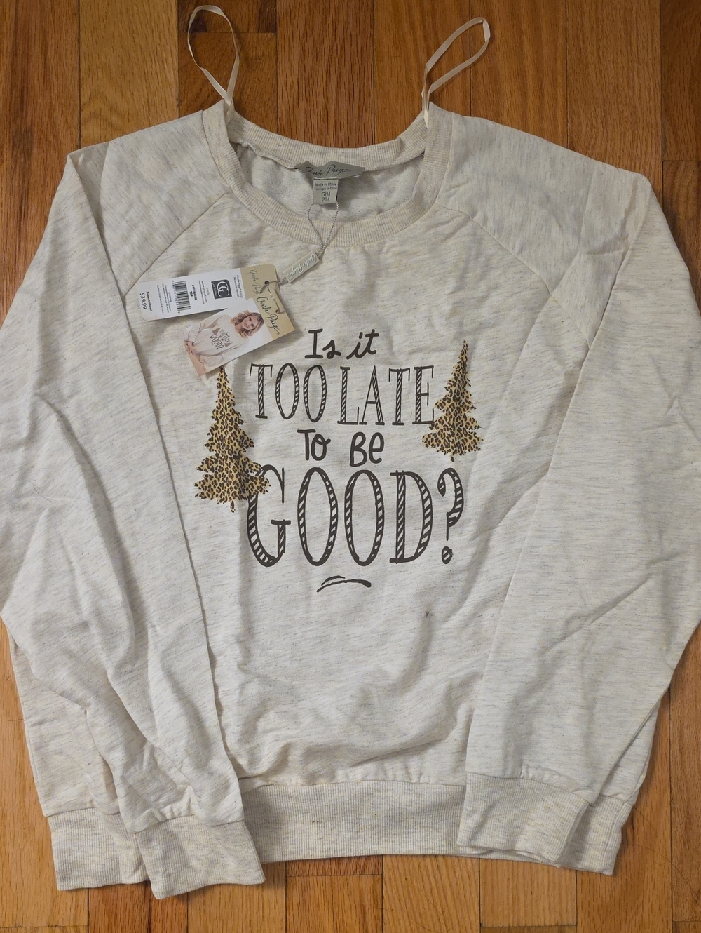 Charlie Paige Cream Graphic Crewneck Sweatshirt